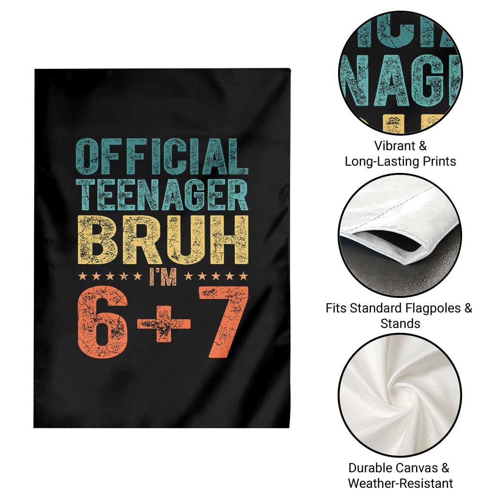 13th Birthday 67 Meme Garden Flag Official Teenager Bruh I Am Six Seven Retro 13 Years Old TS11 Print Your Wear