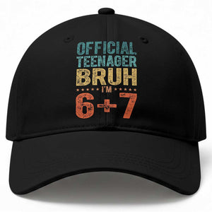 13th Birthday 67 Meme Baseball Cap Official Teenager Bruh I Am Six Seven Retro 13 Years Old TS11 Print Your Wear