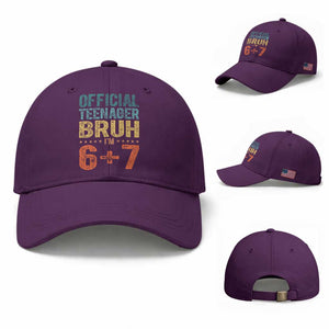 13th Birthday 67 Meme Baseball Cap Official Teenager Bruh I Am Six Seven Retro 13 Years Old TS11 Baseball Cap Universal Fit Purple Print Your Wear