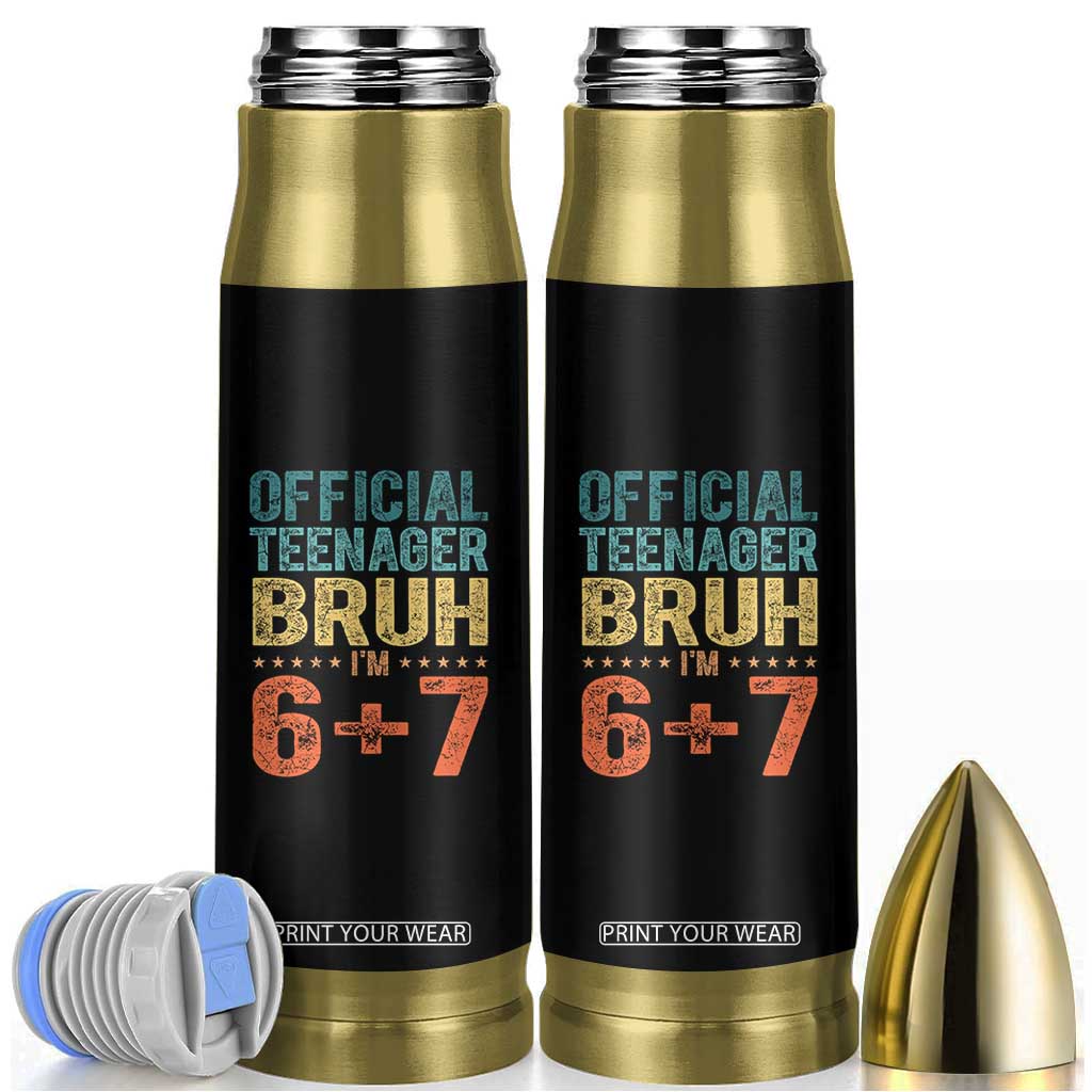 13th Birthday 67 Meme Bullet Tumbler Official Teenager Bruh I Am Six Seven Retro 13 Years Old TS11 Black Print Your Wear