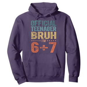 13th Birthday 67 Meme Hoodie Official Teenager Bruh I Am Six Seven Retro 13 Years Old TS11 Purple Print Your Wear