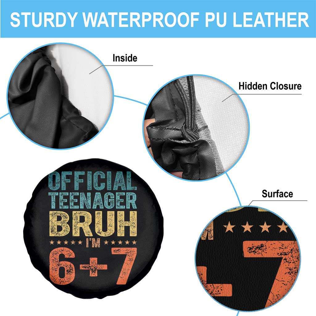 13th Birthday 67 Meme Spare Tire Cover Official Teenager Bruh I Am Six Seven Retro 13 Years Old TS11 Print Your Wear