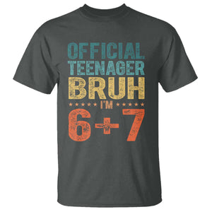 13th Birthday 67 Meme T Shirt Official Teenager Bruh I Am Six Seven Retro 13 Years Old TS11 Dark Heather Print Your Wear