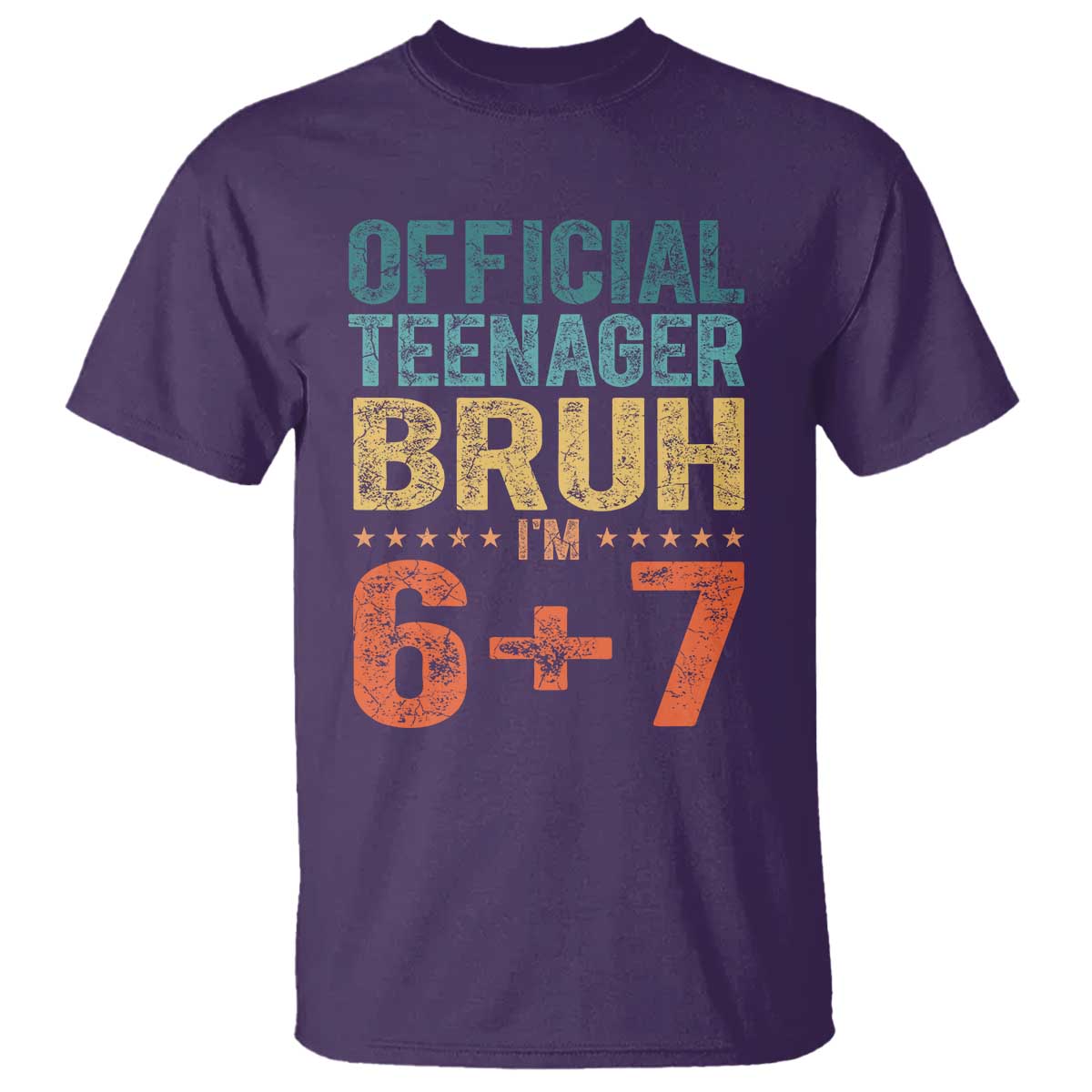 13th Birthday 67 Meme T Shirt Official Teenager Bruh I Am Six Seven Retro 13 Years Old TS11 Purple Print Your Wear