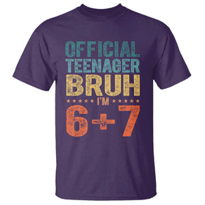 13th Birthday 67 Meme T Shirt Official Teenager Bruh I Am Six Seven Retro 13 Years Old TS11 Purple Print Your Wear
