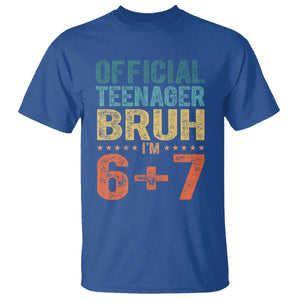 13th Birthday 67 Meme T Shirt Official Teenager Bruh I Am Six Seven Retro 13 Years Old TS11 Royal Blue Print Your Wear