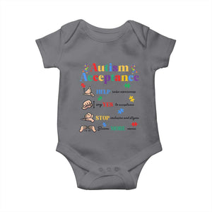 Autism Awareness Acceptance Hand Sign Language SPED Teacher Baby Onesie TS11 Charcoal Print Your Wear
