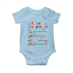 Autism Awareness Acceptance Hand Sign Language SPED Teacher Baby Onesie TS11 Light Blue Print Your Wear