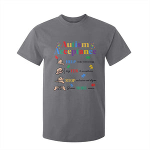 Autism Awareness Acceptance Hand Sign Language SPED Teacher T Shirt For Kid TS11 Charcoal Print Your Wear