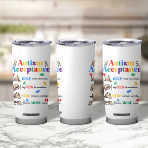Autism Awareness Acceptance Hand Sign Language SPED Teacher Tumbler Cup TS11 Print Your Wear