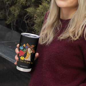 Autism Awareness Jesus Tumbler Cup Oh How He Loves Us Christian Bible Verse TS11 Print Your Wear