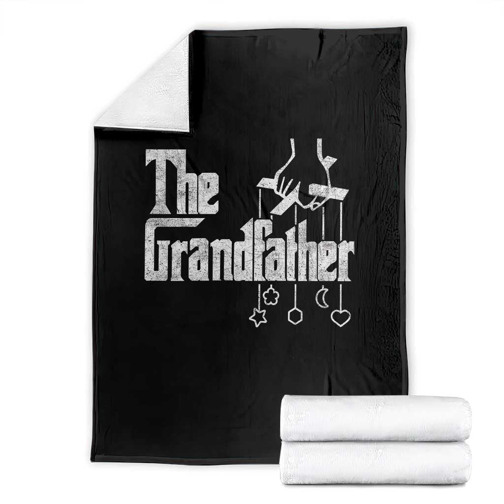 The Grandfather Throw Blanket Funny Grandpa Italian Mafia Style Father's Day TS11 Black Print Your Wear