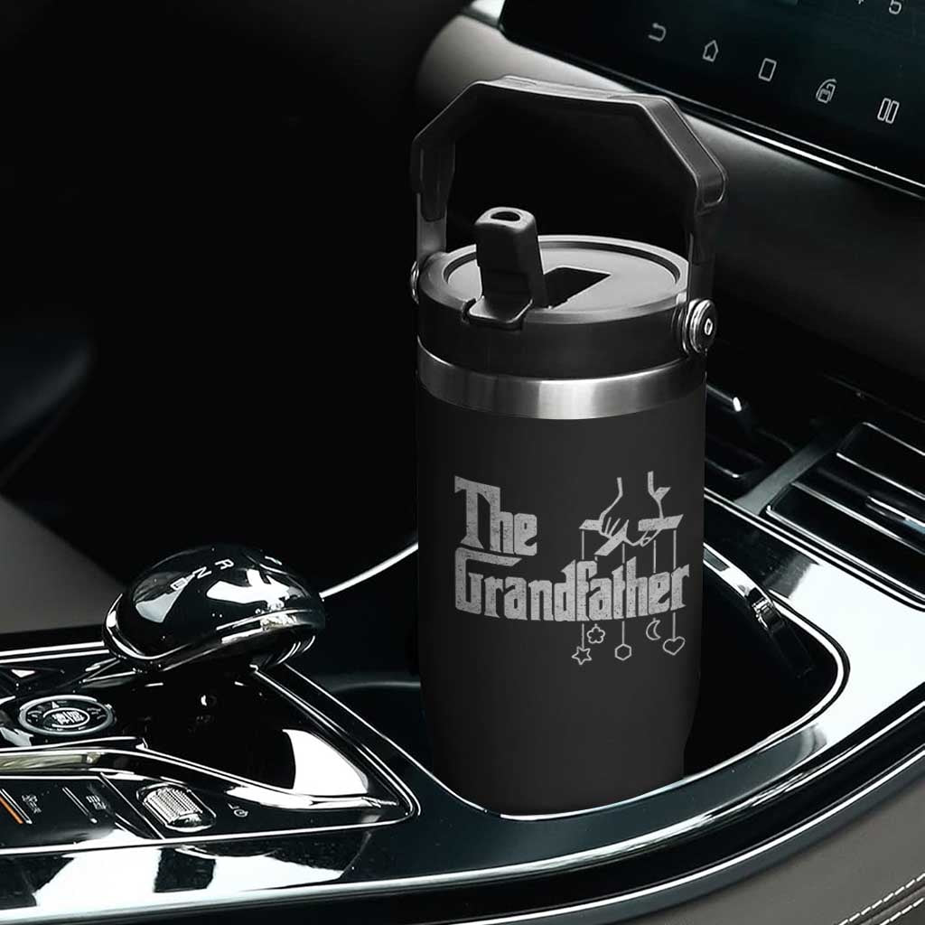 The Grandfather Flip Straw Tumbler Funny Grandpa Italian Mafia Style Father's Day