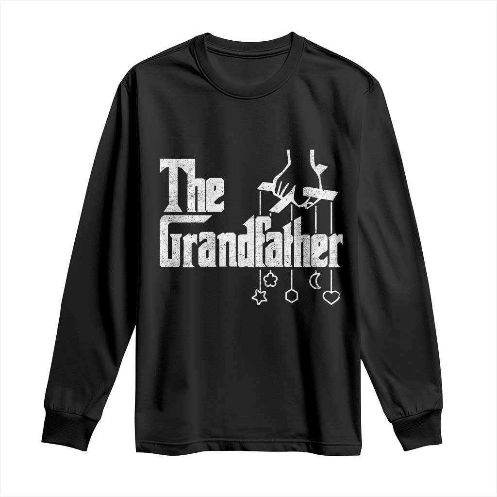 The Grandfather Long Sleeve Shirt Funny Grandpa Italian Mafia Style Father's Day TS11 Black Print Your Wear