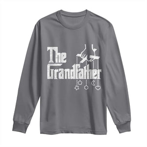 The Grandfather Long Sleeve Shirt Funny Grandpa Italian Mafia Style Father's Day