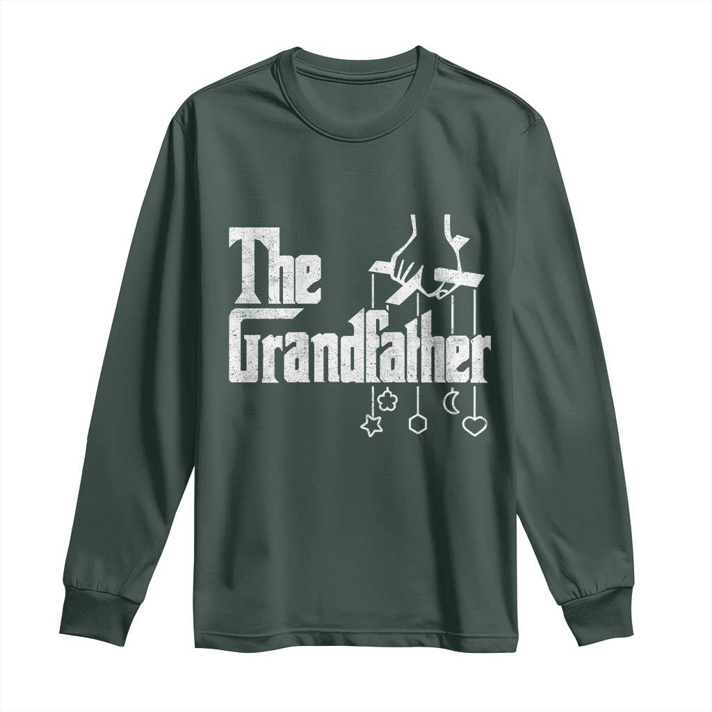 The Grandfather Long Sleeve Shirt Funny Grandpa Italian Mafia Style Father's Day