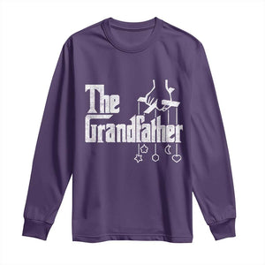 The Grandfather Long Sleeve Shirt Funny Grandpa Italian Mafia Style Father's Day