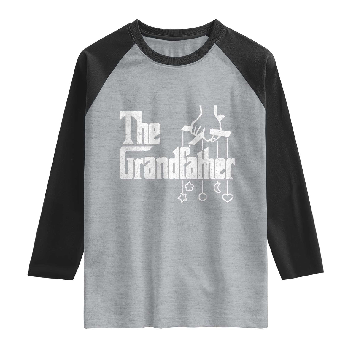 The Grandfather Raglan Shirt Funny Grandpa Italian Mafia Style Father's Day