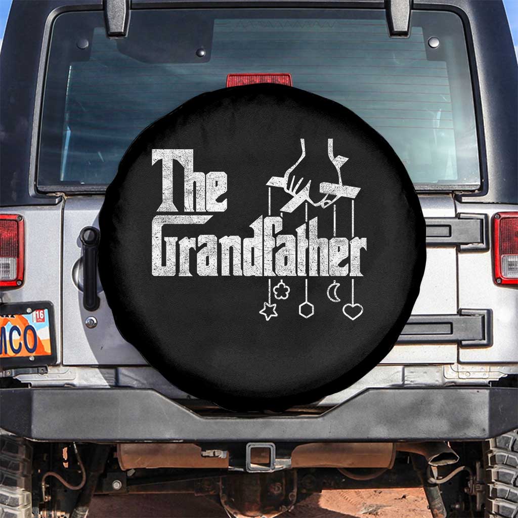 The Grandfather Spare Tire Cover Funny Grandpa Italian Mafia Style Father's Day TS11 No hole Black Print Your Wear