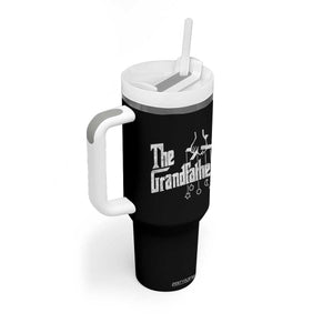 The Grandfather Tumbler With Handle Funny Grandpa Italian Mafia Style Father's Day