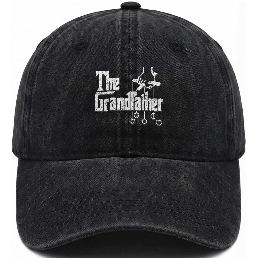 The Grandfather Washed Cotton Baseball Cap Funny Grandpa Italian Mafia Style Father's Day