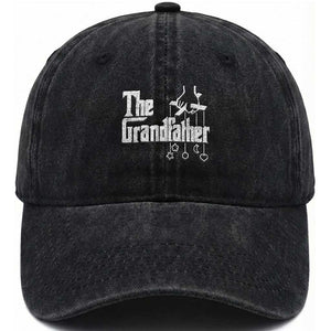 The Grandfather Washed Cotton Baseball Cap Funny Grandpa Italian Mafia Style Father's Day