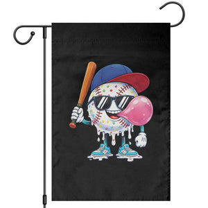 Baseball Bubble Gum Sports Game Day Garden Flag TS11 Black Print Your Wear
