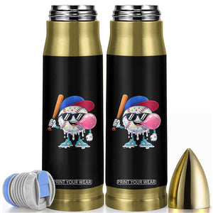 Baseball Bubble Gum Sports Game Day Bullet Tumbler TS11 Black Print Your Wear