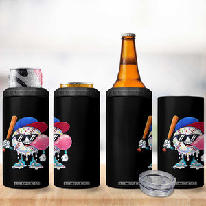 Baseball Bubble Gum Sports Game Day 4 in 1 Can Cooler Tumbler TS11 Print Your Wear