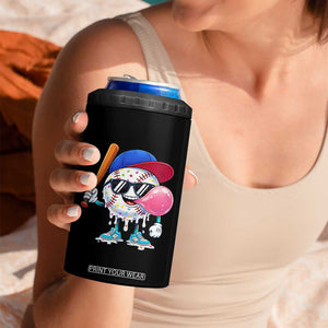 Baseball Bubble Gum Sports Game Day 4 in 1 Can Cooler Tumbler TS11 Print Your Wear