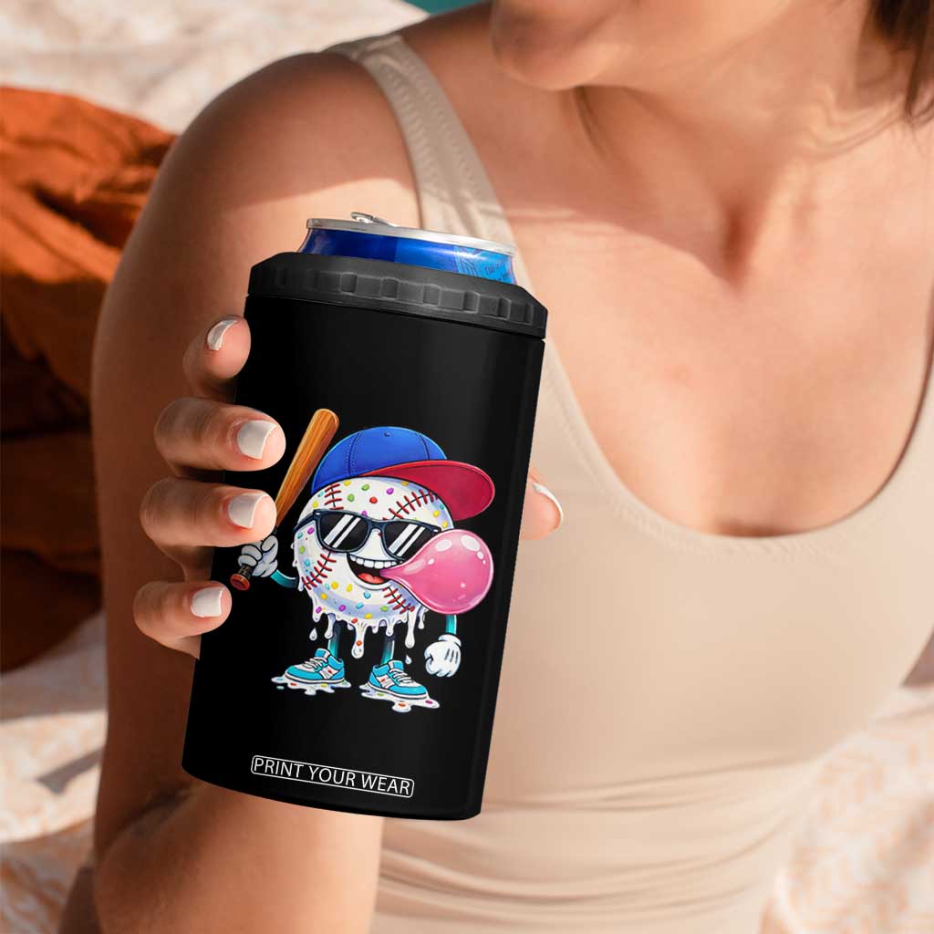 Baseball Bubble Gum Sports Game Day 4 in 1 Can Cooler Tumbler TS11 Print Your Wear