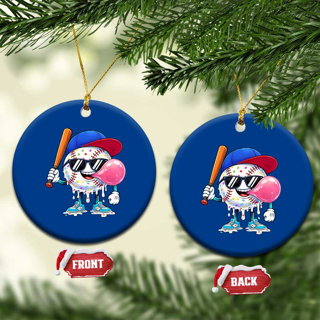 Baseball Bubble Gum Sports Game Day Ceramic Ornament TS11 1pc Blue Print Your Wear