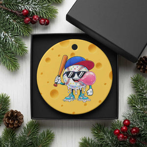 Baseball Bubble Gum Sports Game Day Ceramic Ornament TS11 1pc Yellow Cheese Print Your Wear