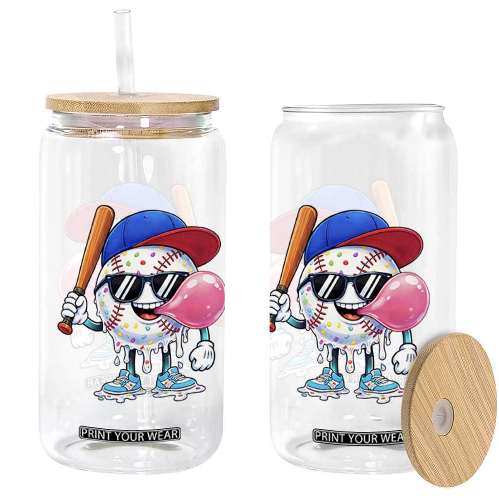 Baseball Bubble Gum Sports Game Day Glass Can TS11 Print Your Wear
