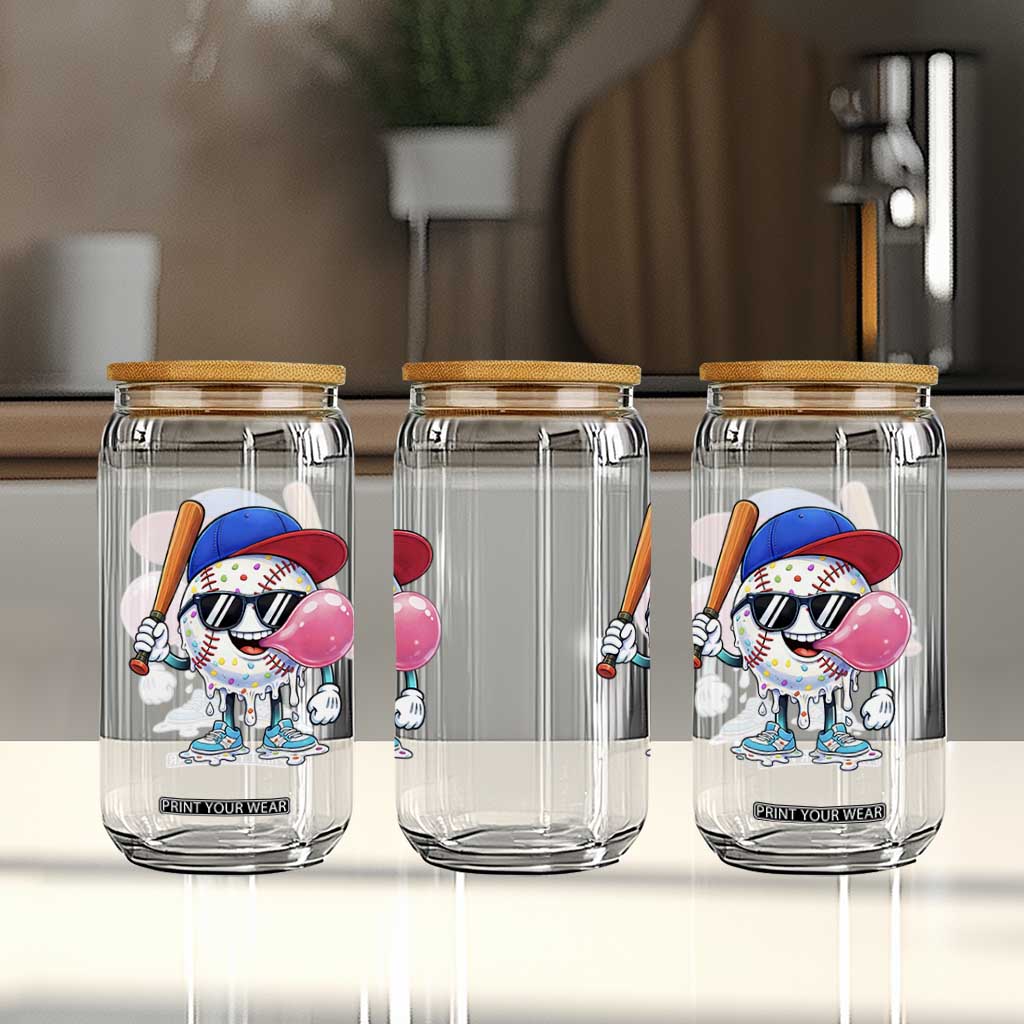 Baseball Bubble Gum Sports Game Day Glass Can TS11 Print Your Wear