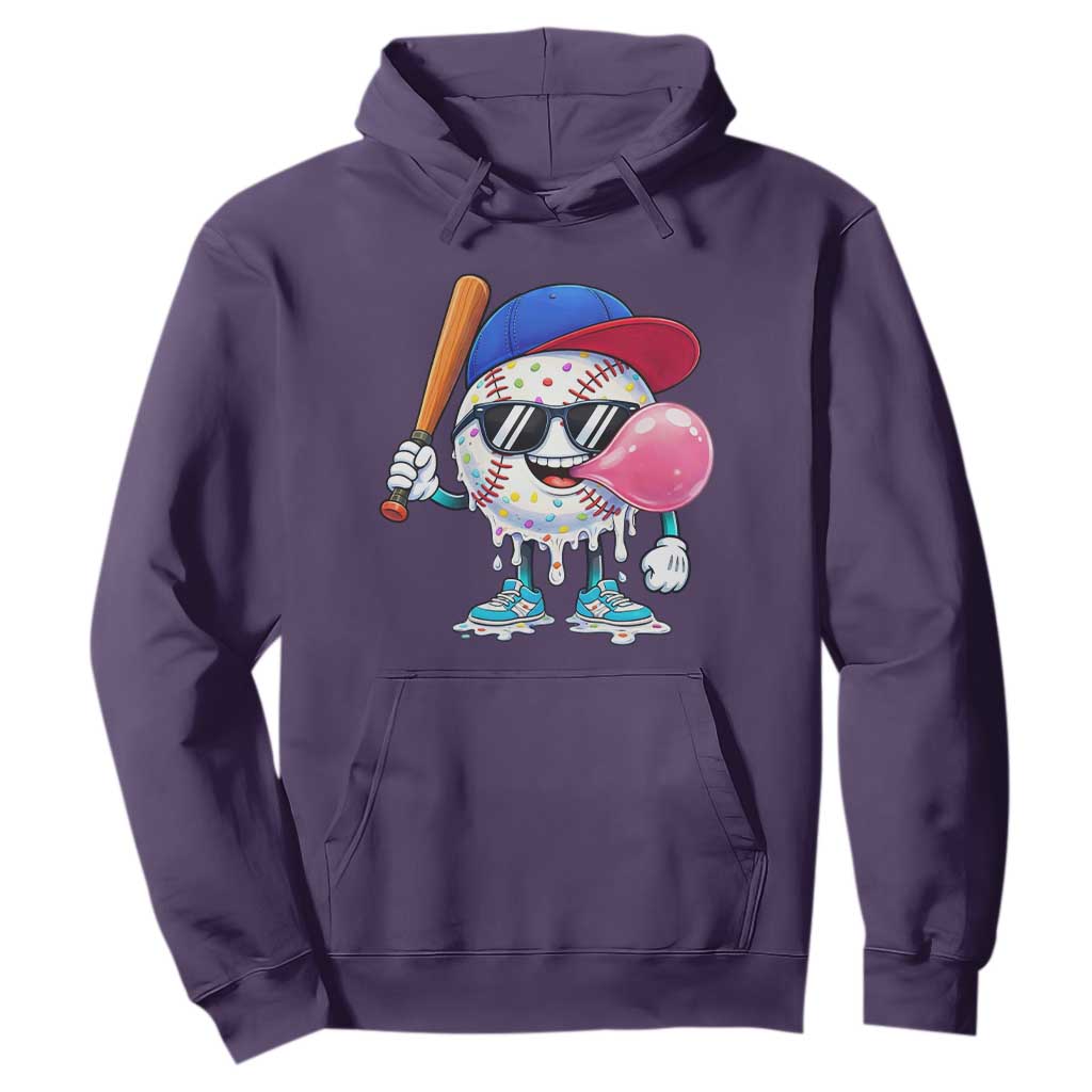 Baseball Bubble Gum Sports Game Day Hoodie TS11 Purple Print Your Wear