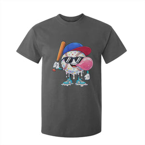Baseball Bubble Gum Sports Game Day T Shirt For Kid TS11 Dark Heather Print Your Wear