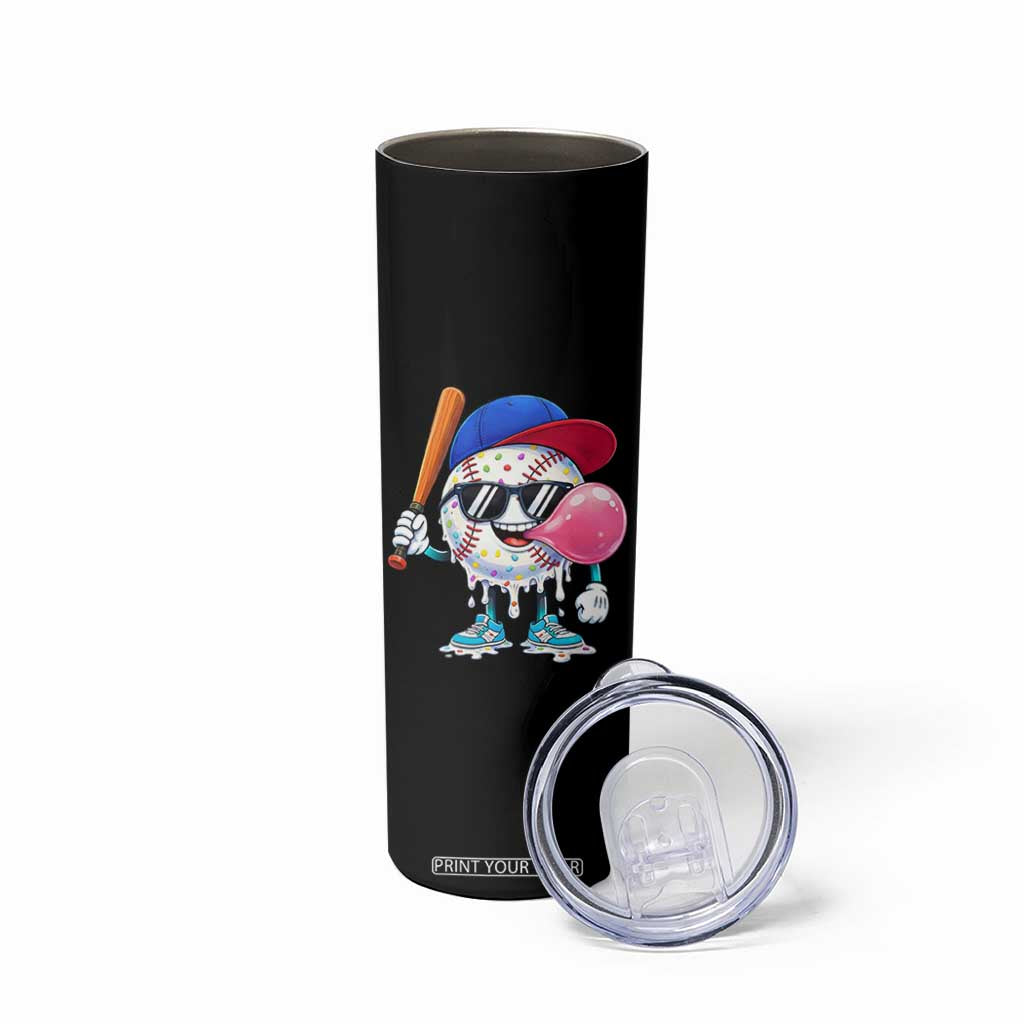 Baseball Bubble Gum Sports Game Day Skinny Tumbler TS11 Print Your Wear