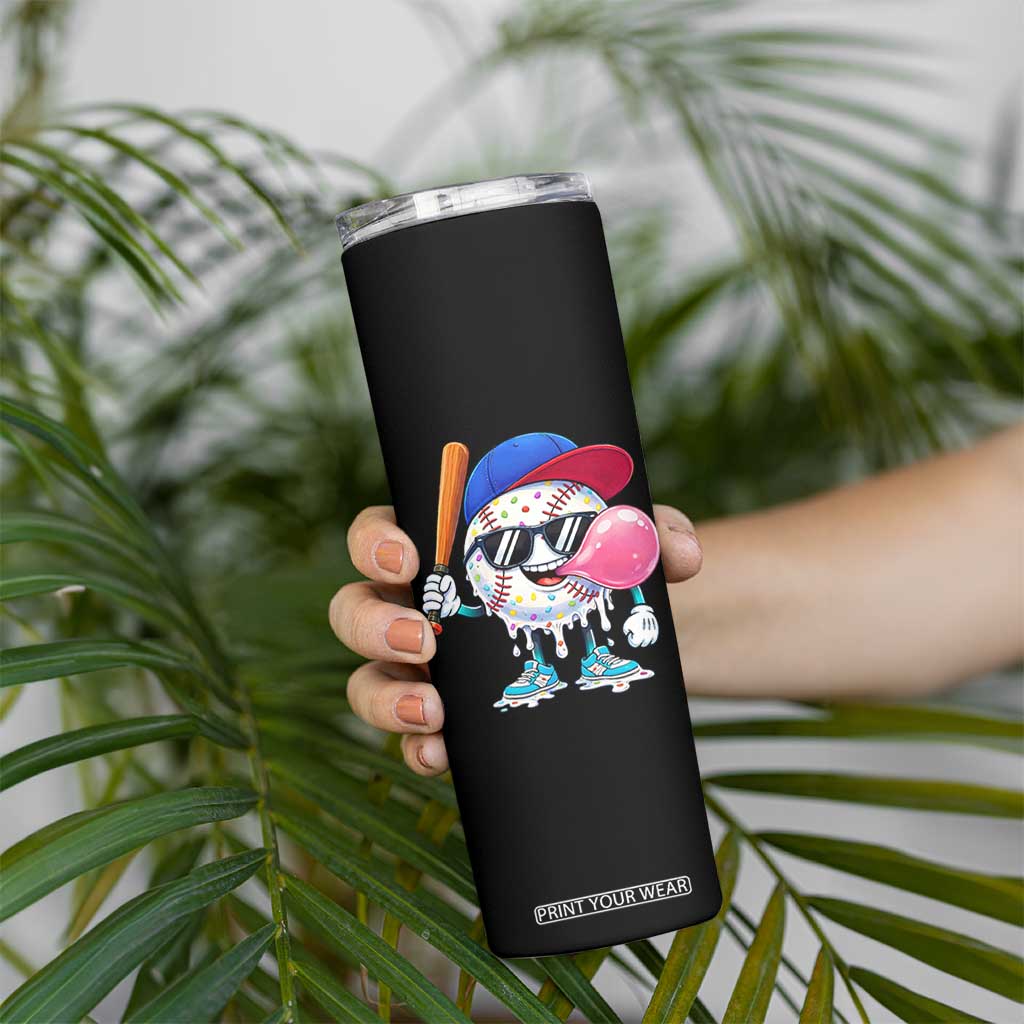 Baseball Bubble Gum Sports Game Day Skinny Tumbler TS11 Print Your Wear