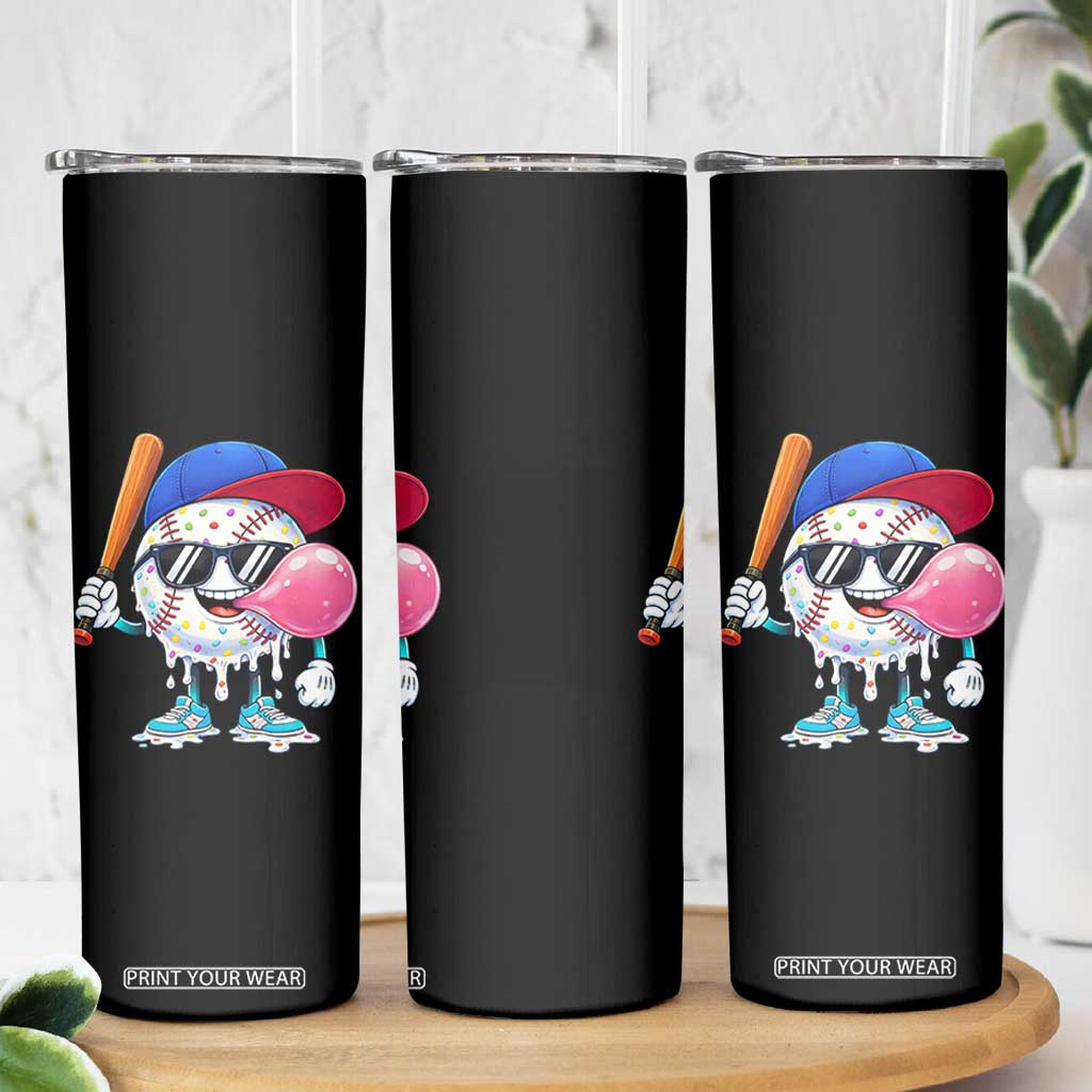 Baseball Bubble Gum Sports Game Day Skinny Tumbler TS11 Print Your Wear