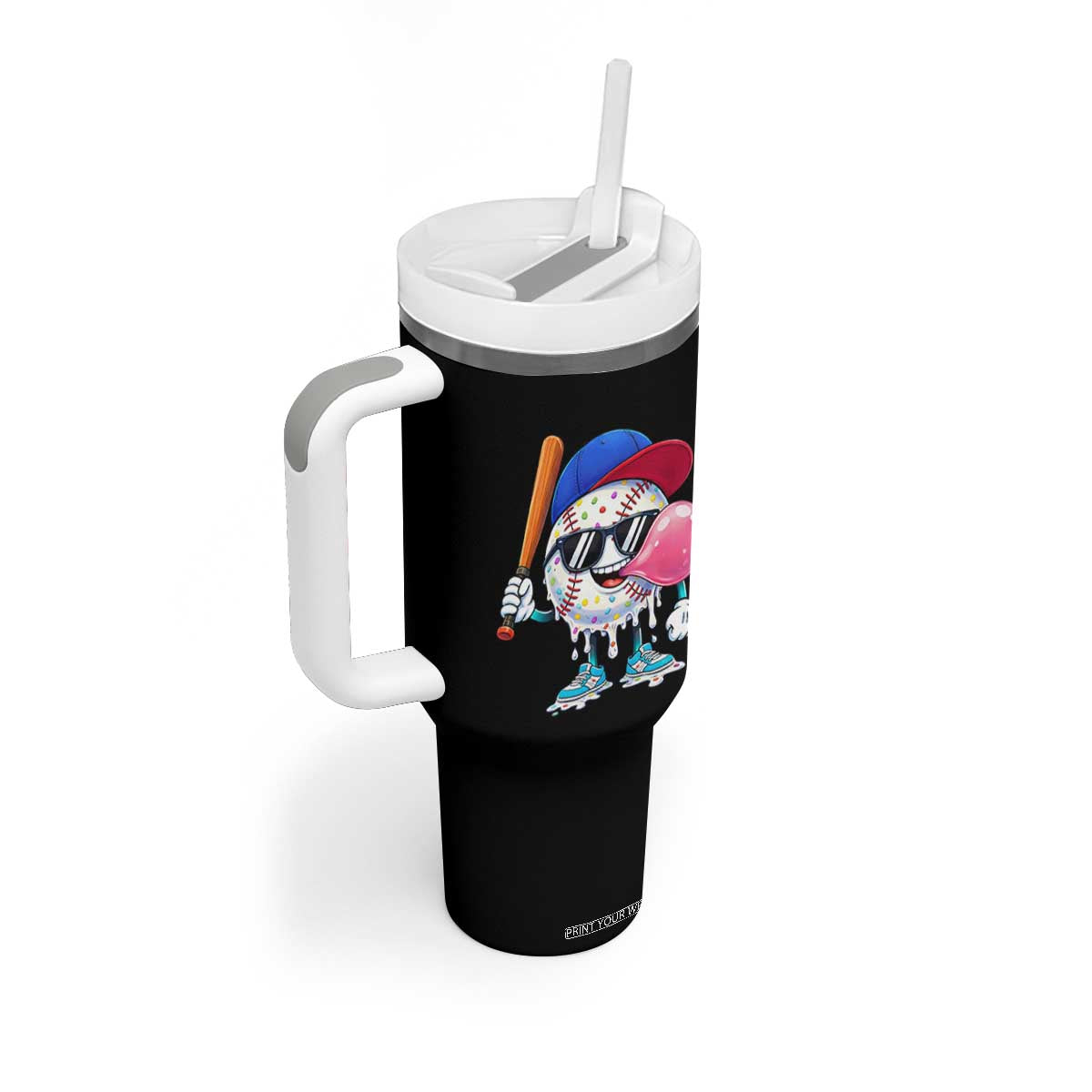 Baseball Bubble Gum Sports Game Day Tumbler With Handle TS11 Print Your Wear
