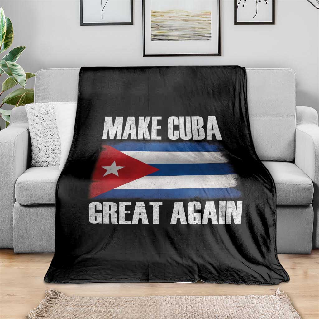 Make Cuba Great Again Throw Blanket Vintage Cuban Map TS11 Print Your Wear