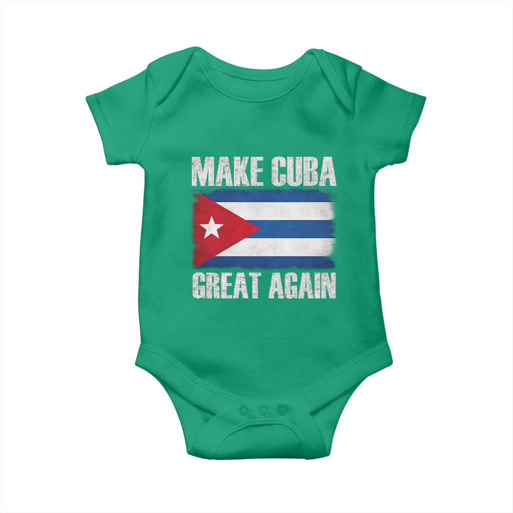 Make Cuba Great Again Baby Onesie Vintage Cuban Map TS11 Irish Green Print Your Wear