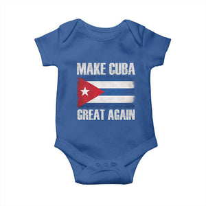 Make Cuba Great Again Baby Onesie Vintage Cuban Map TS11 Royal Blue Print Your Wear