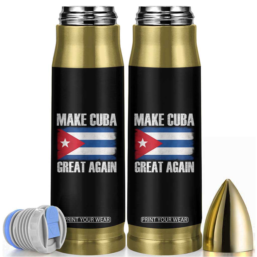 Make Cuba Great Again Bullet Tumbler Vintage Cuban Map TS11 Black Print Your Wear