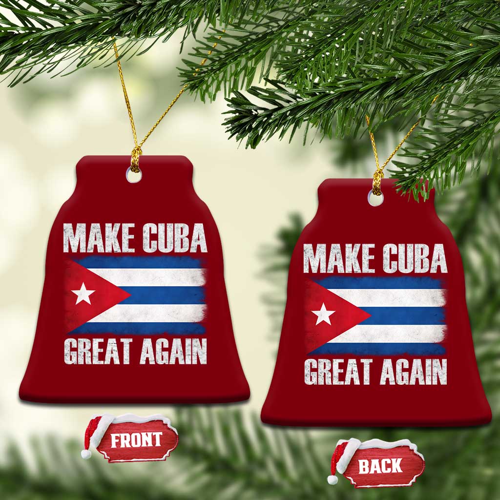Make Cuba Great Again Ceramic Ornament Vintage Cuban Map TS11 Print Your Wear