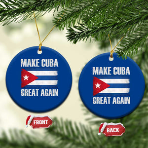 Make Cuba Great Again Ceramic Ornament Vintage Cuban Map TS11 1pc Blue Print Your Wear