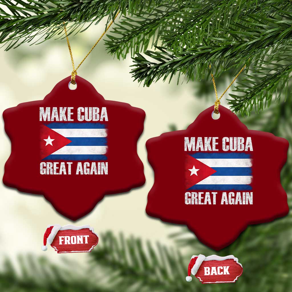 Make Cuba Great Again Ceramic Ornament Vintage Cuban Map TS11 Print Your Wear