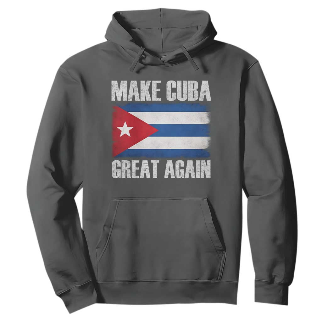 Make Cuba Great Again Hoodie Vintage Cuban Map TS11 Dark Heather Print Your Wear