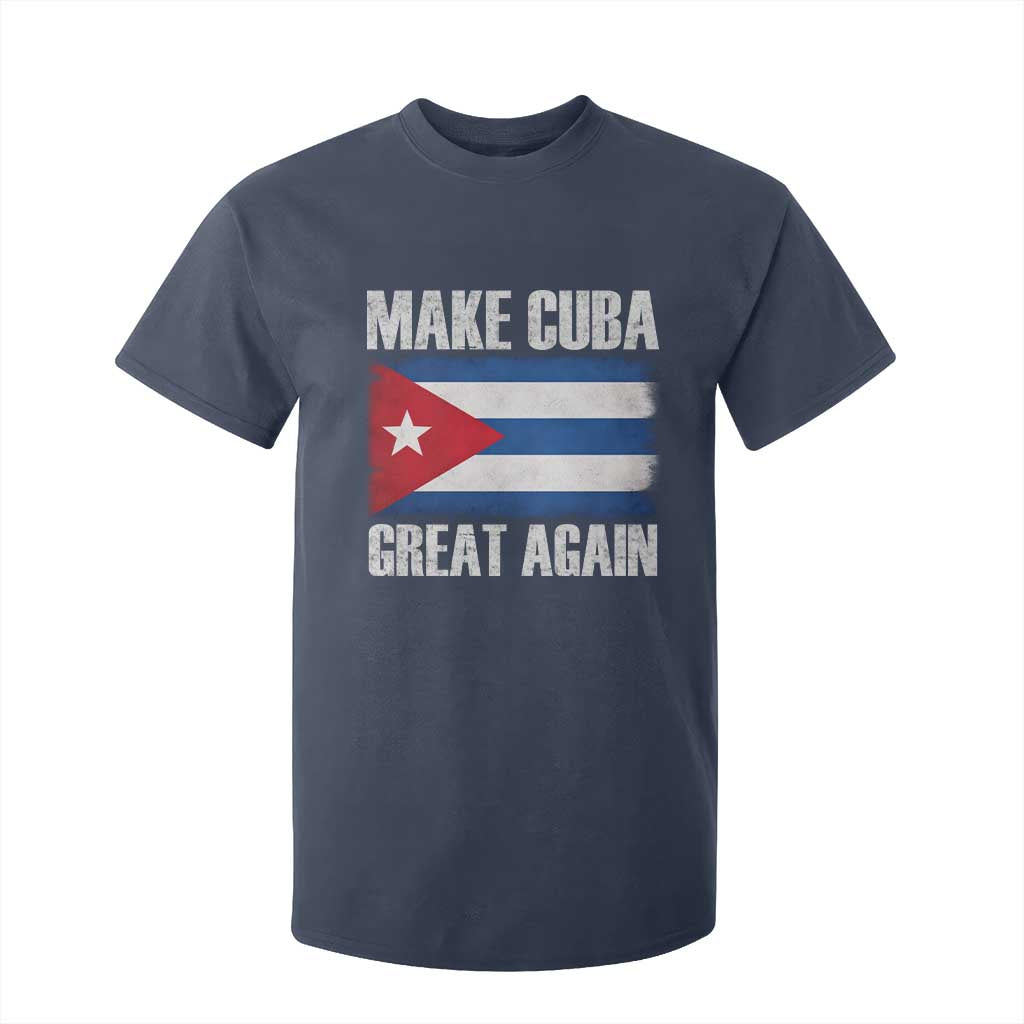 Make Cuba Great Again T Shirt For Kid Vintage Cuban Map TS11 Navy Print Your Wear